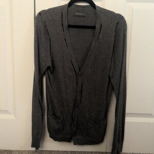 Men's Small Zadig & Voltaire Silk and Cotton blend Distressed Cardigan